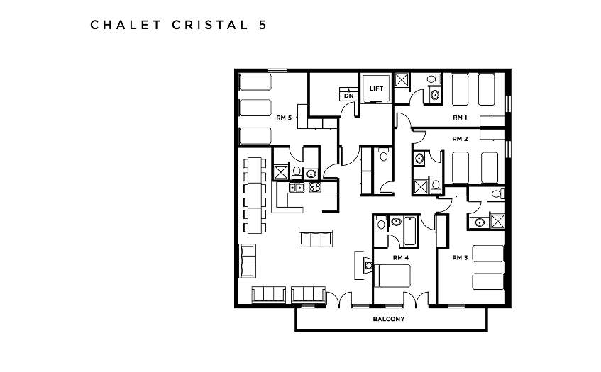 Chalet Cristal 5 Val d’Isere Floor Plan 1